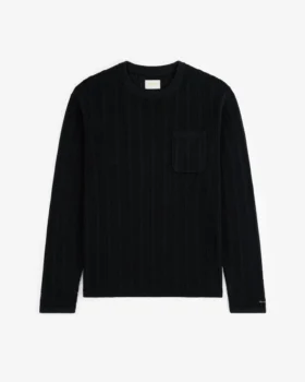Pull à col rond avec coutures en chevrons