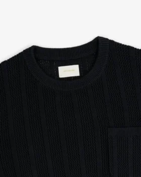 Pull à col rond avec coutures en chevrons