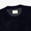 Pull à col rond en coton ajouré
