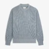 Pull à col rond en denim tricoté