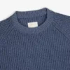Pull à col rond en denim tricoté