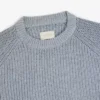 Pull à col rond en denim tricoté