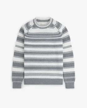 Pull à col rond rayé