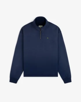 Pull à col zippé « Crest » délavé au soleil