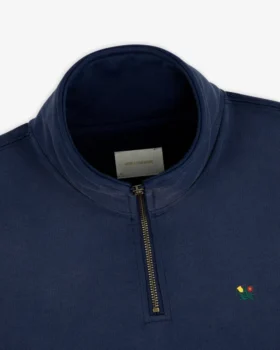 Pull à col zippé « Crest » délavé au soleil