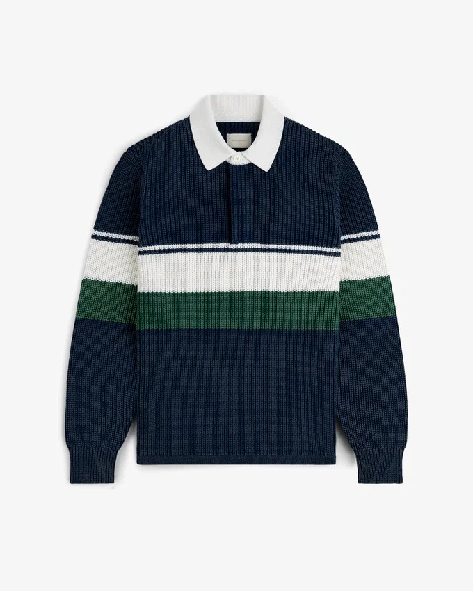Pull de rugby rayé