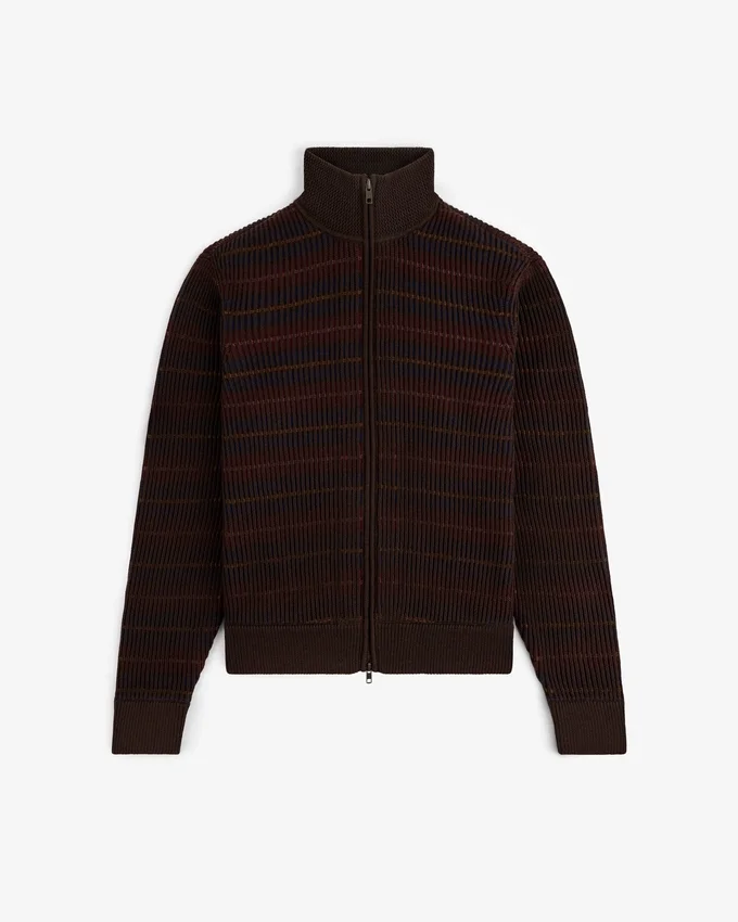 Pull de sport en maille multicolore