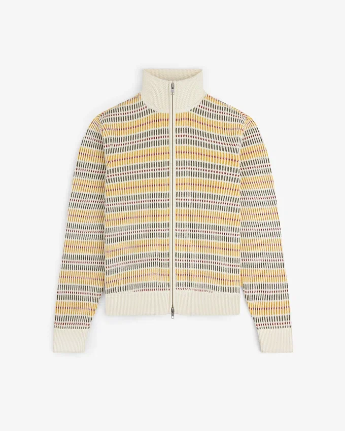 Pull de sport en maille multicolore