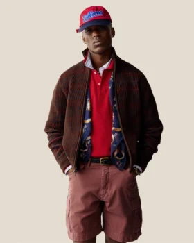 Pull de sport en maille multicolore