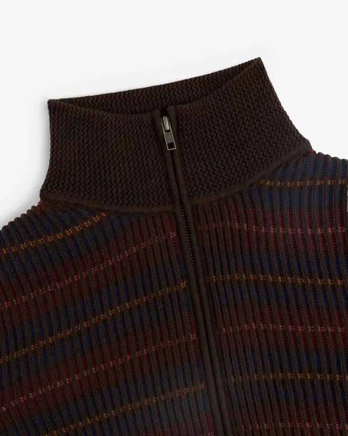 Pull de sport en maille multicolore