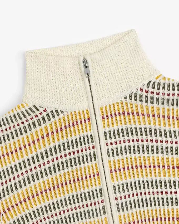Pull de sport en maille multicolore