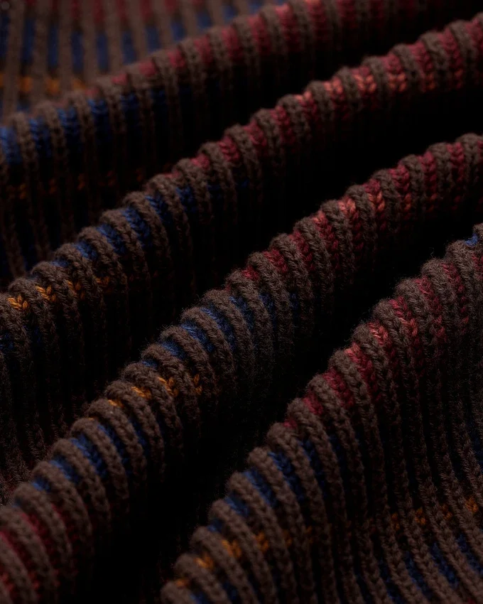 Pull de sport en maille multicolore
