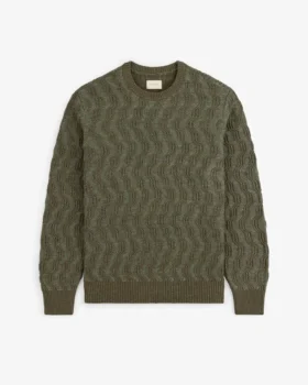 Pull en maille torsadée mélange lin