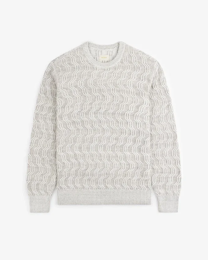 Pull en maille torsadée mélange lin