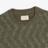Pull en maille torsadée mélange lin