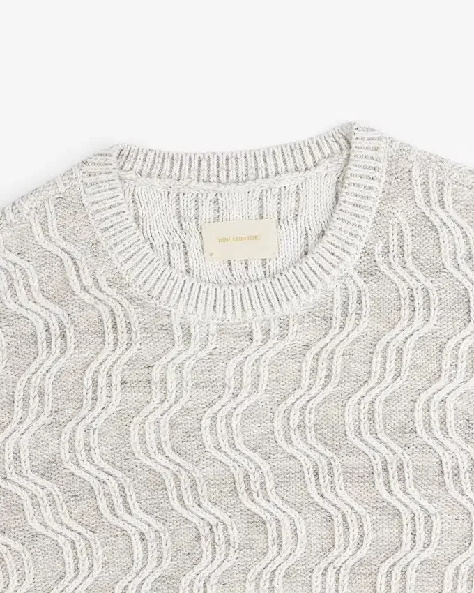 Pull en maille torsadée mélange lin