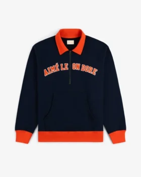 Pull universitaire à quart de zip