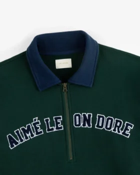 Pull universitaire à quart de zip