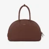 Sac à bandoulière en cuir pleine fleur en forme de croissant
