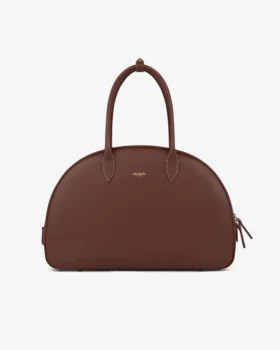 Sac à bandoulière en cuir pleine fleur en forme de croissant