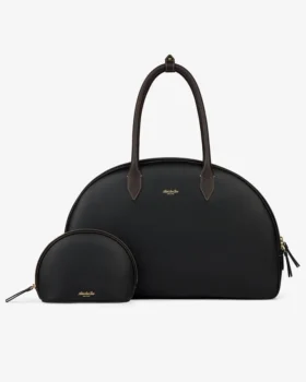 Sac à bandoulière en cuir pleine fleur en forme de croissant