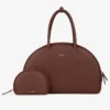 Sac à bandoulière en cuir pleine fleur en forme de croissant