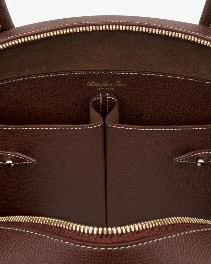 Sac à bandoulière en cuir pleine fleur en forme de croissant