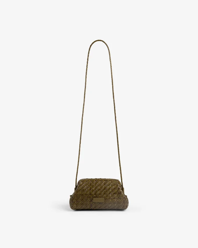 Sac à bandoulière en cuir tressé