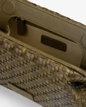 Sac à bandoulière en cuir tressé