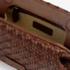 Sac à bandoulière en cuir tressé