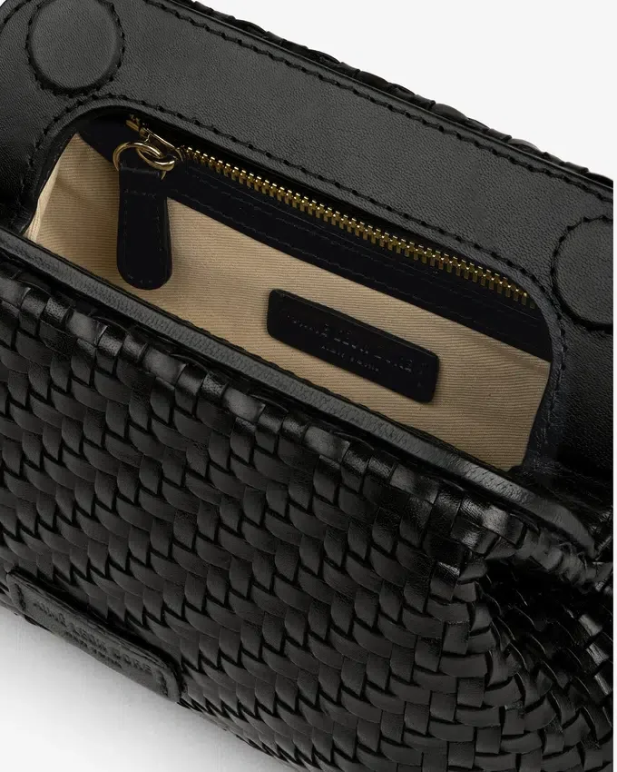 Sac à bandoulière en cuir tressé
