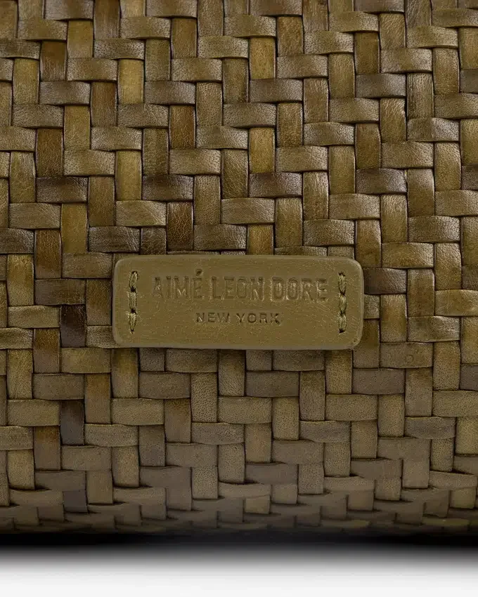 Sac à bandoulière en cuir tressé