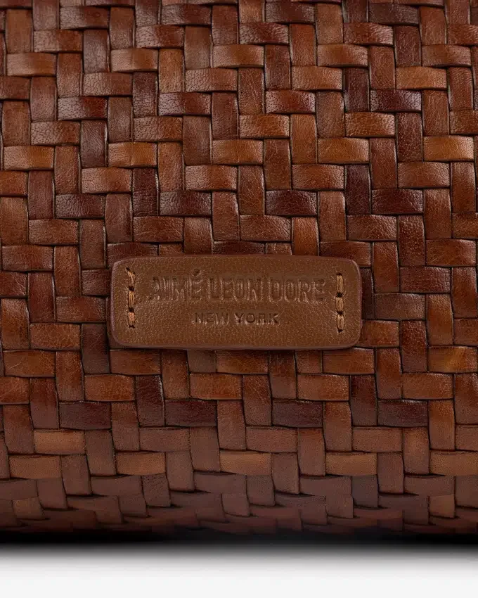 Sac à bandoulière en cuir tressé