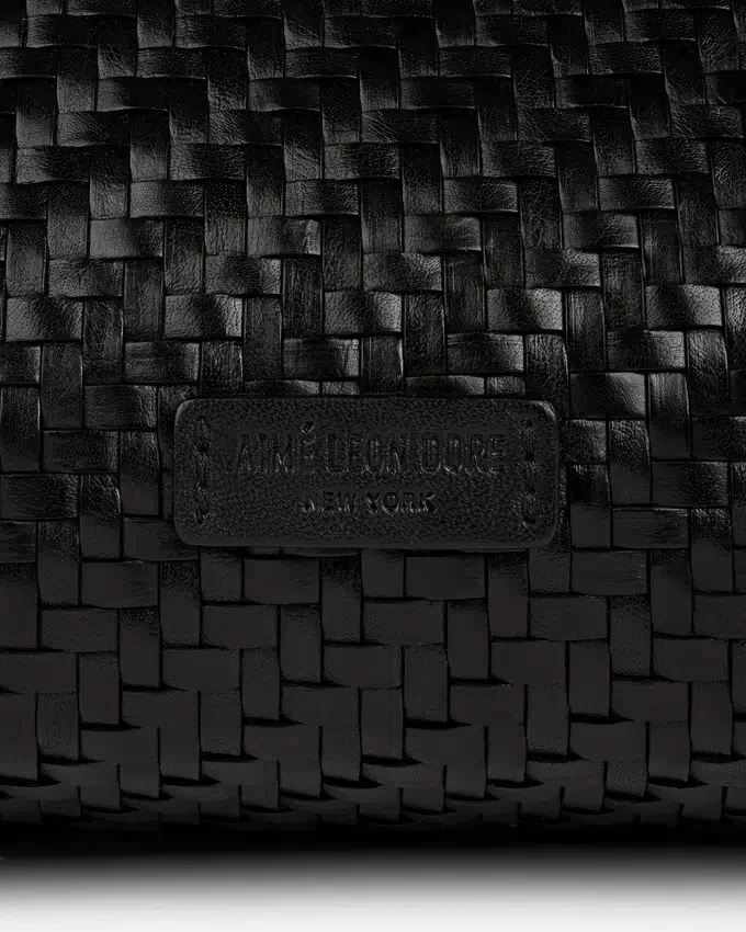 Sac à bandoulière en cuir tressé