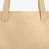 Sac cabas en nubuck gaufré croco