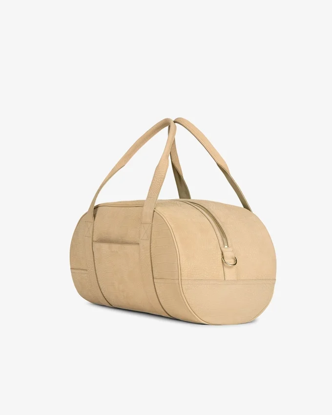 Sac de voyage en nubuck gaufré croco