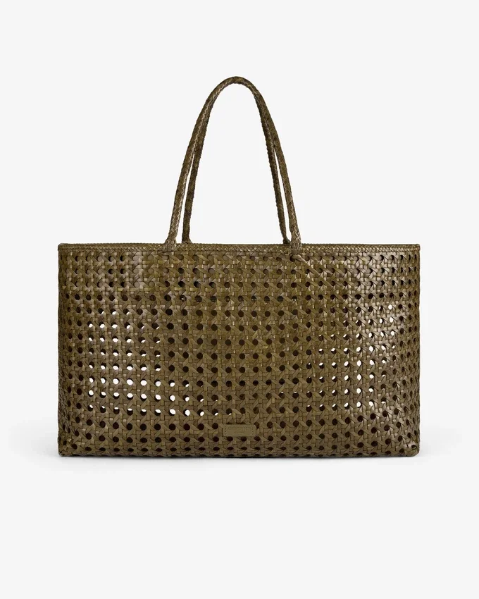 Sac fourre-tout en cuir tressé