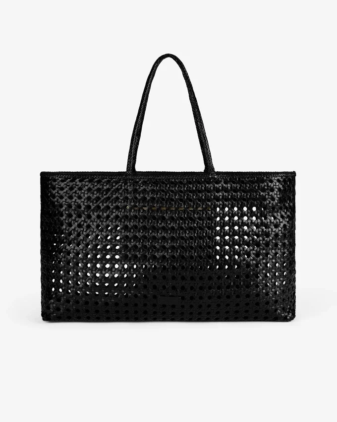 Sac fourre-tout en cuir tressé