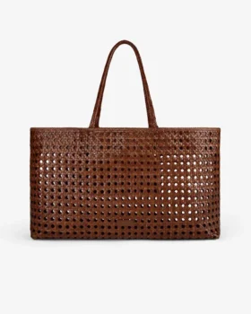 Sac fourre-tout en cuir tressé