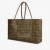 Sac fourre-tout en cuir tressé