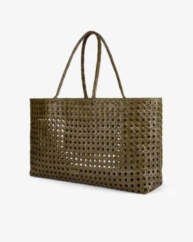 Sac fourre-tout en cuir tressé