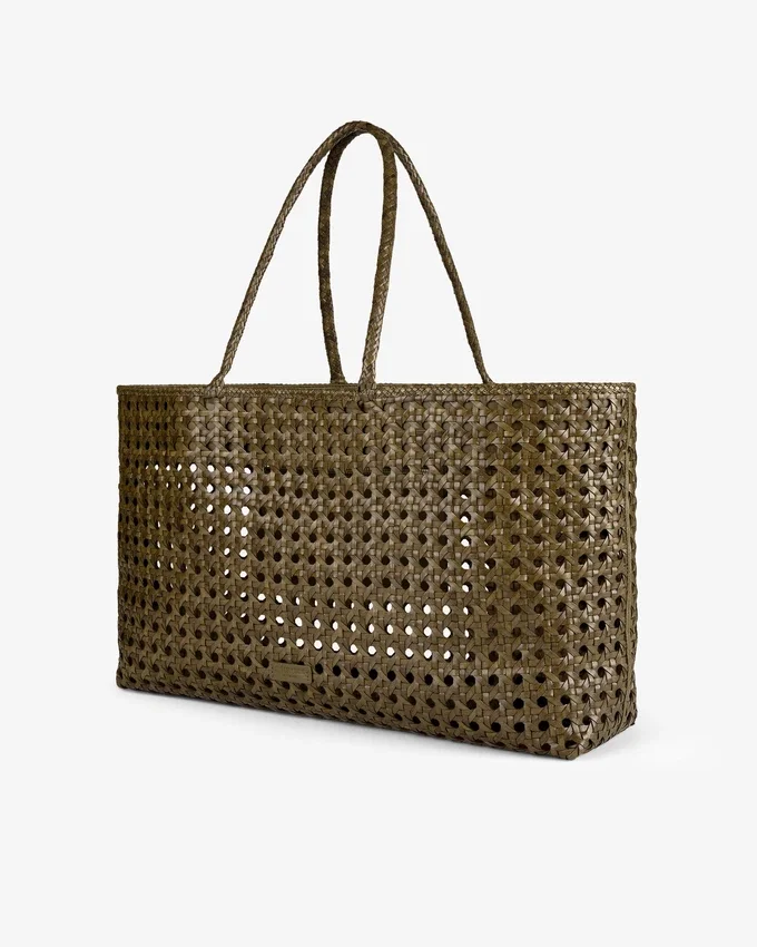 Sac fourre-tout en cuir tressé