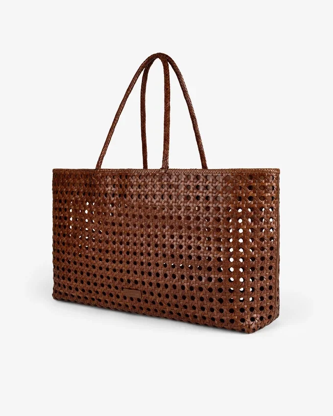 Sac fourre-tout en cuir tressé