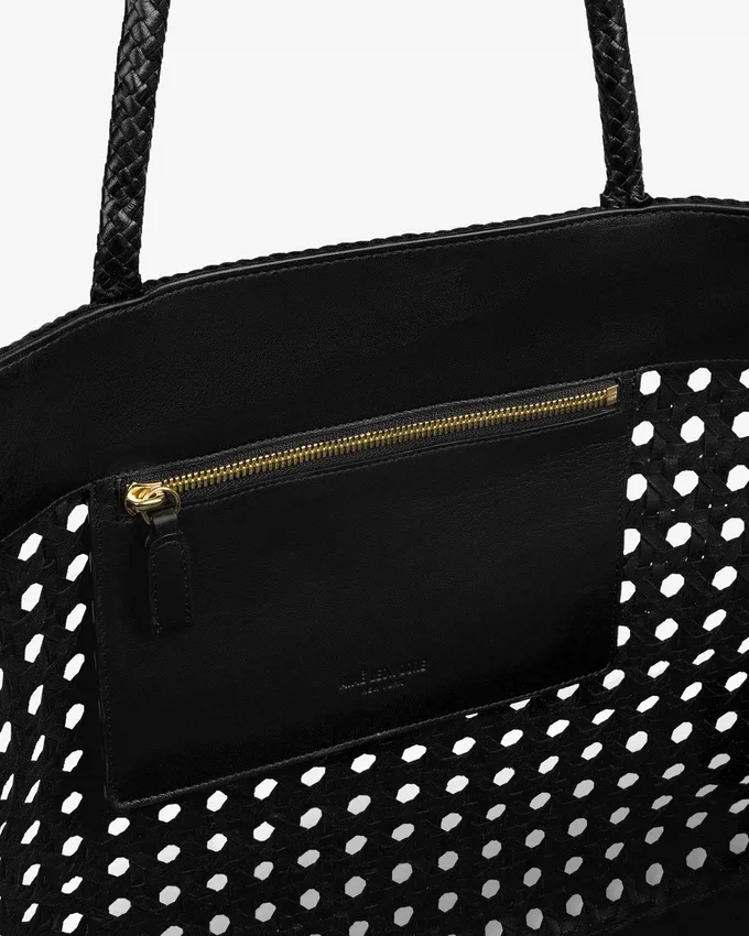Sac fourre-tout en cuir tressé
