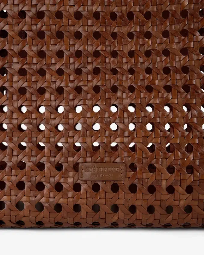 Sac fourre-tout en cuir tressé