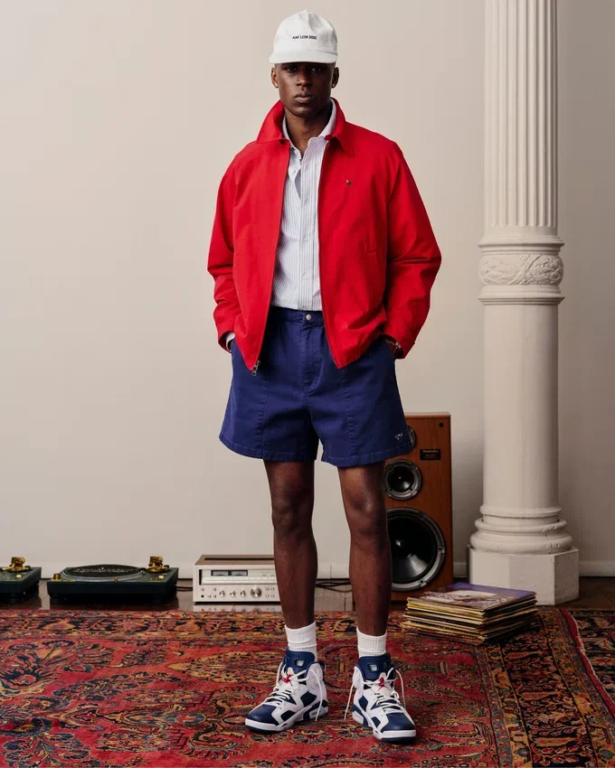Chemise Oxford à rayures et blason