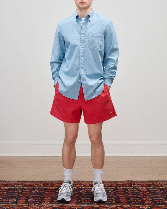 Chemise en chambray avec écusson