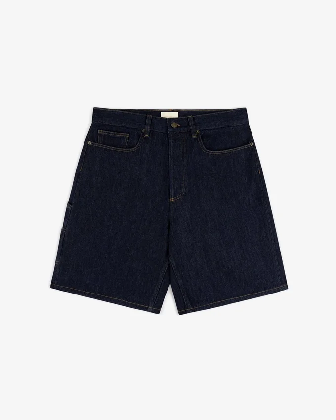 Short en denim délavé au rinçage