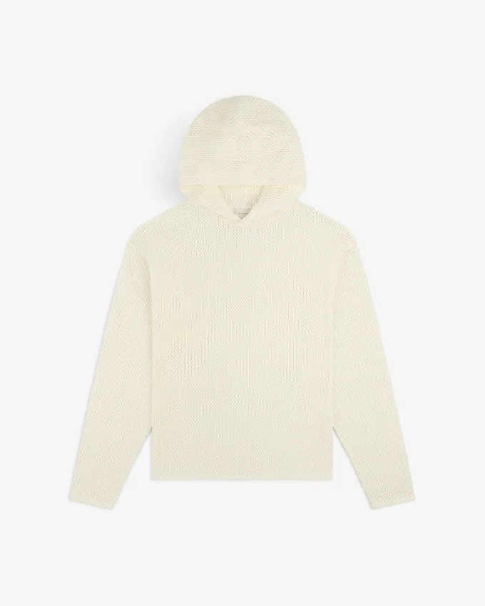 Sweat à capuche en maille ajourée
