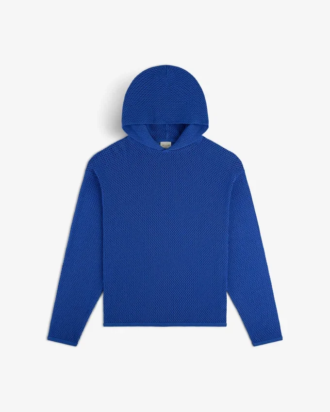 Sweat à capuche en maille ajourée